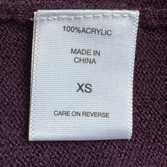 New York & Company purple button front belted sweater dress EUC XS - Picture 7 of 7